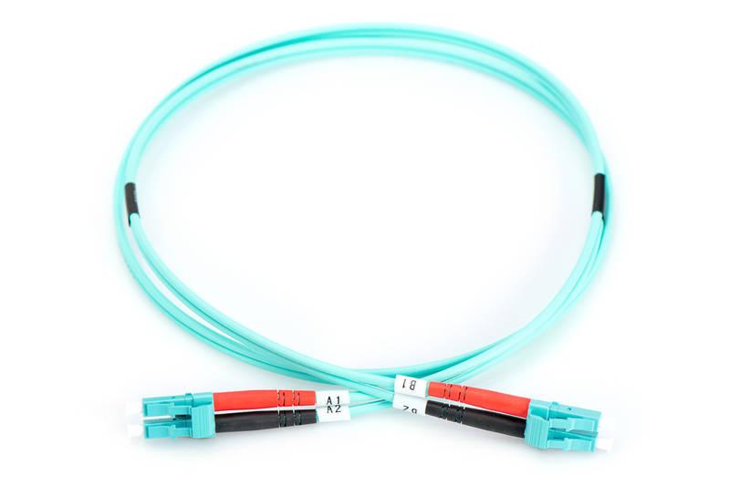 Kabel Digitus Optic Patch, LC LC, Multimode, OM3, 50 125 µ, 1m modrý