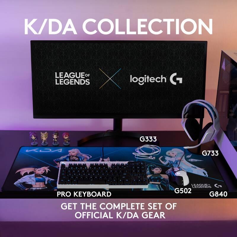 Klávesnice Logitech Gaming G Pro KDA, GX Brown Tactile, US černá bílá
