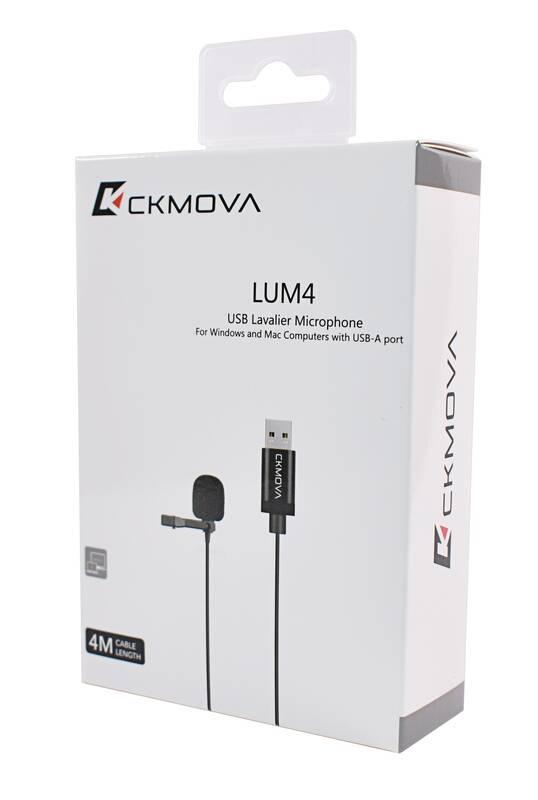 Mikrofon CKMova LUM4 USB Lavalier pro Windows Mac, USB-A