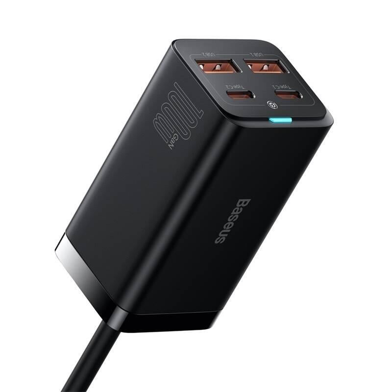 Nabíječka do sítě Baseus GaN3, 2x USB-A, 2x USB-C 100W černá, Nabíječka, do, sítě, Baseus, GaN3, 2x, USB-A, 2x, USB-C, 100W, černá