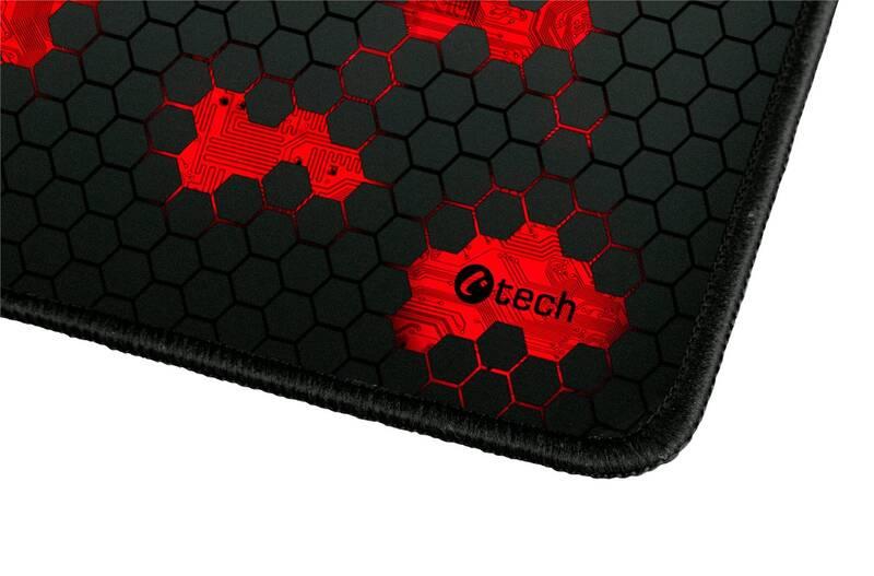 Podložka pod myš C-Tech ANTHEA CYBER 32 x 27 cm černá červená