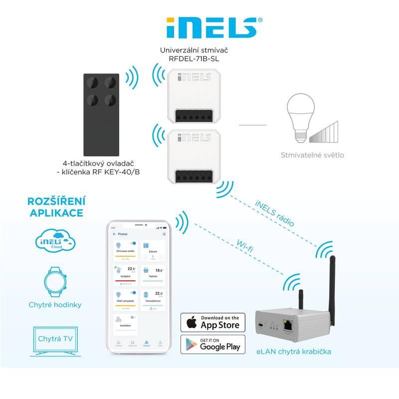 Stmívač INELS klíčenka, set černý