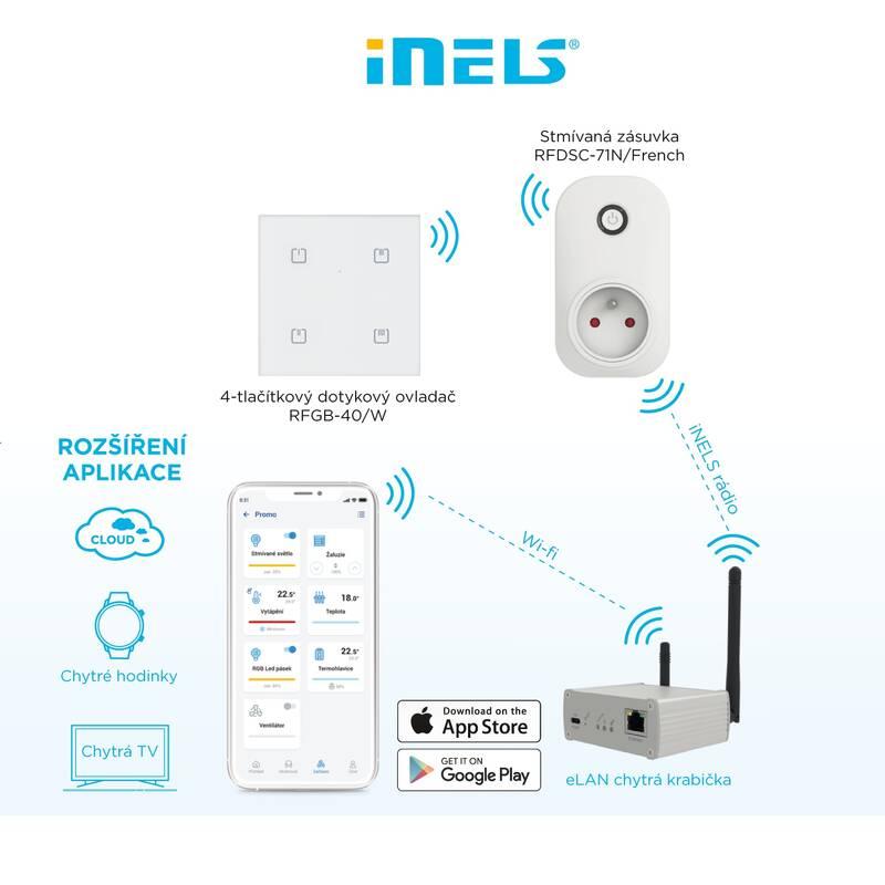 Stmívač INELS Luxury bílý