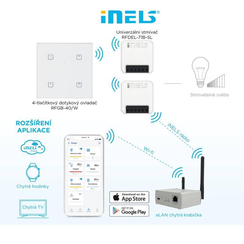 Stmívač INELS Luxury, set bílý