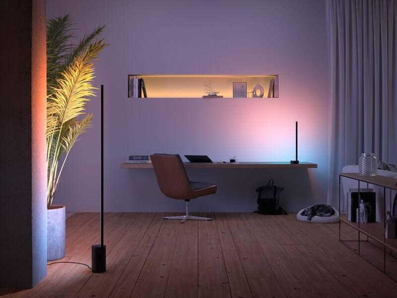 Stojací lampa Philips Hue Gradient Signe černá