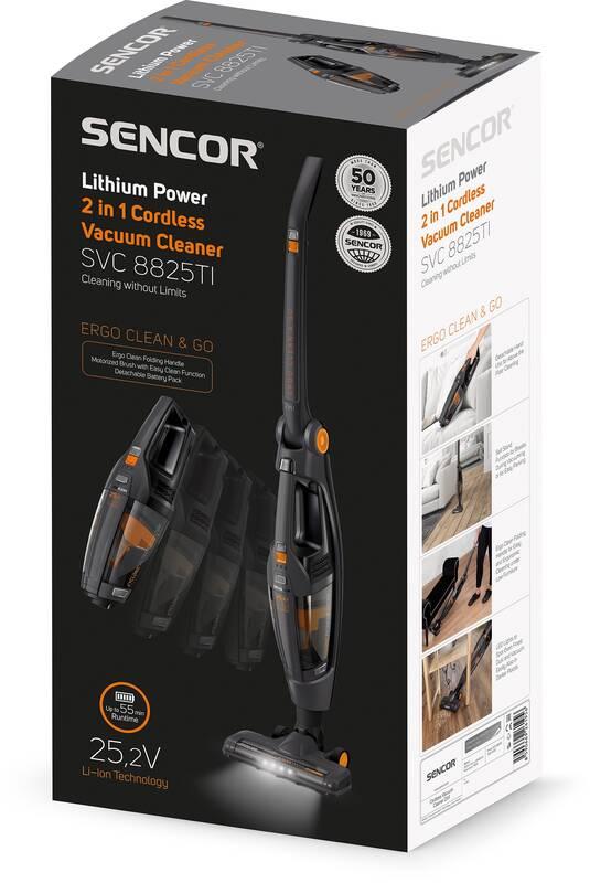 Tyčový vysavač Sencor SVC 8825TI černý