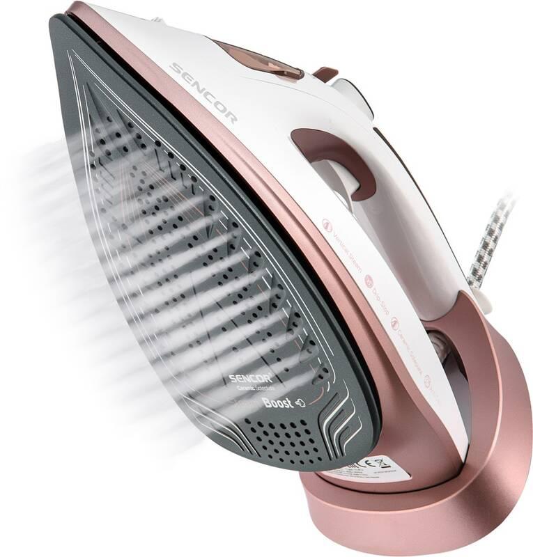 Žehlička Sencor SSI 3520RS bílá růžová