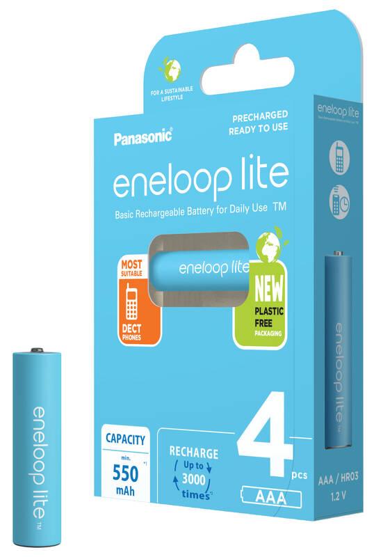 Baterie nabíjecí Panasonic Eneloop Lite AAA, HR03, 550mAh, Ni-MH, blistr 4ks, Baterie, nabíjecí, Panasonic, Eneloop, Lite, AAA, HR03, 550mAh, Ni-MH, blistr, 4ks