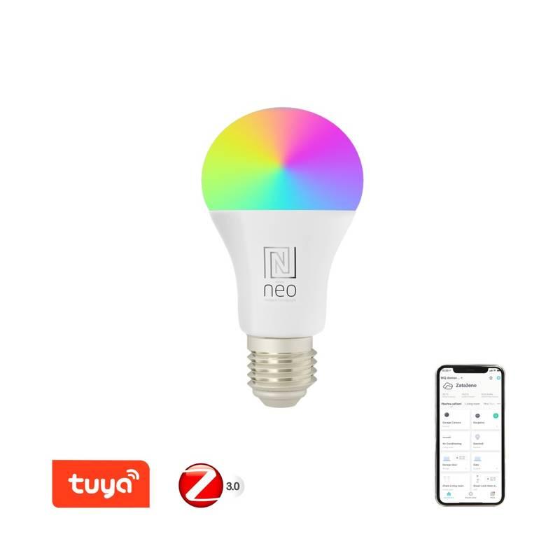 Chytrá žárovka IMMAX NEO SMART LED E27 11W RGB CCT barevná a bílá, stmívatelná, Zigbee, TUYA