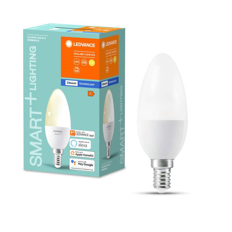 Chytrá žárovka LEDVANCE SMART Bluetooth Candle Dimmable 4,9 W E14