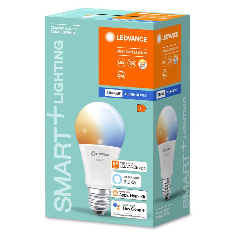 Chytrá žárovka LEDVANCE SMART Bluetooth Classic Tunable 8,5 W E27, Chytrá, žárovka, LEDVANCE, SMART, Bluetooth, Classic, Tunable, 8,5, W, E27
