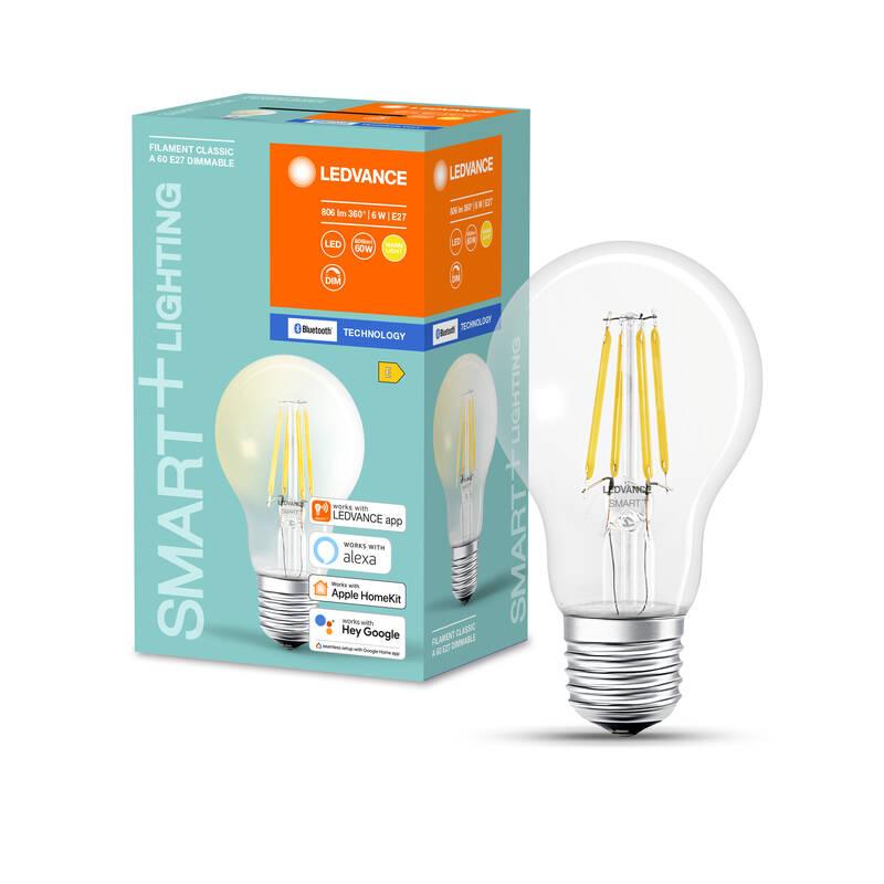 Chytrá žárovka LEDVANCE SMART Bluetooth Filament Classic Dimmable 6 W E27