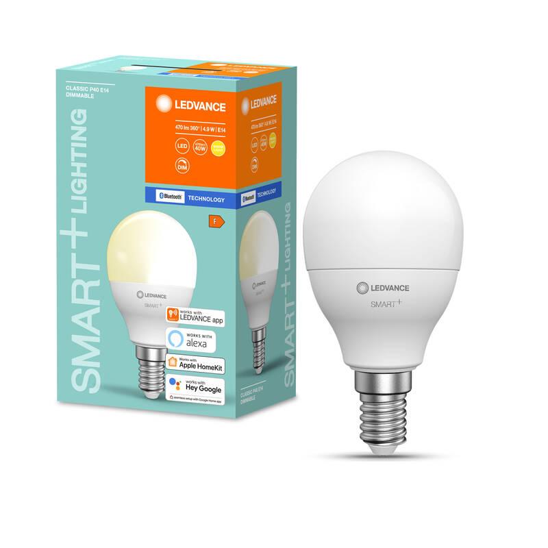 Chytrá žárovka LEDVANCE SMART Bluetooth Mini Bulb Dimmable 4,9 W E14, Chytrá, žárovka, LEDVANCE, SMART, Bluetooth, Mini, Bulb, Dimmable, 4,9, W, E14