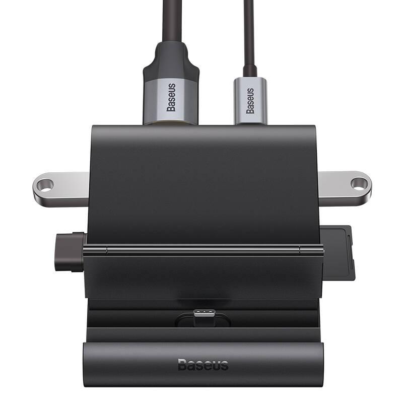 Dokovací stanice Baseus Mate Docking Pro USB-C stolní stanice na mobilní telefon černá