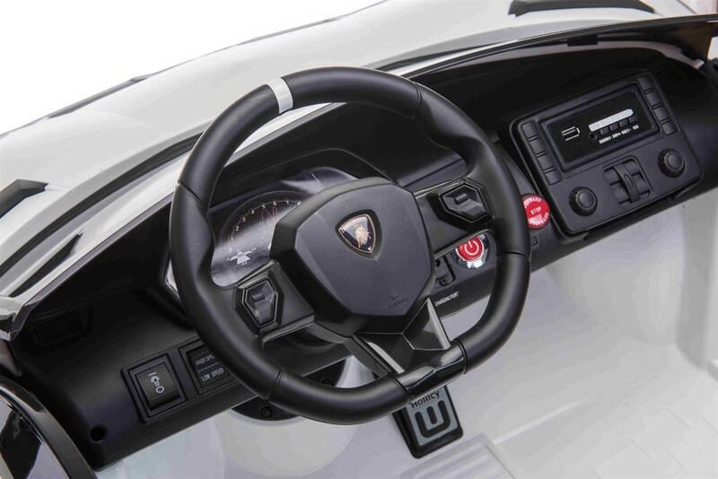 Elektrické autíčko Beneo Lamborghini Aventador 12V dvojmístné bílé
