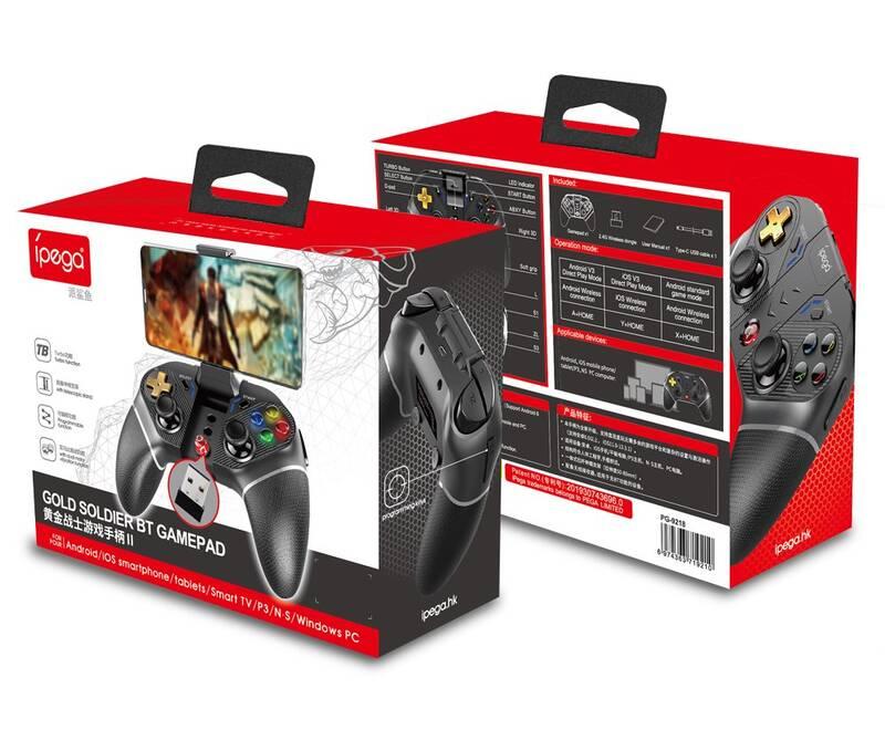 Gamepad iPega 9218 Wireless pro Android PS3 N-Switch Windows PC černý