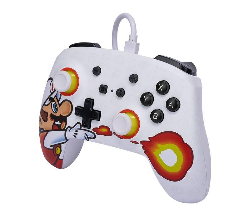 Gamepad PowerA Enhanced Wired pro Nintendo Switch - Fireball Mario