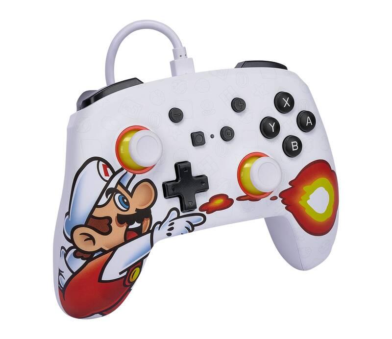 Gamepad PowerA Enhanced Wired pro Nintendo Switch - Fireball Mario