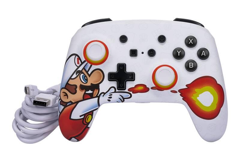 Gamepad PowerA Enhanced Wired pro Nintendo Switch - Fireball Mario