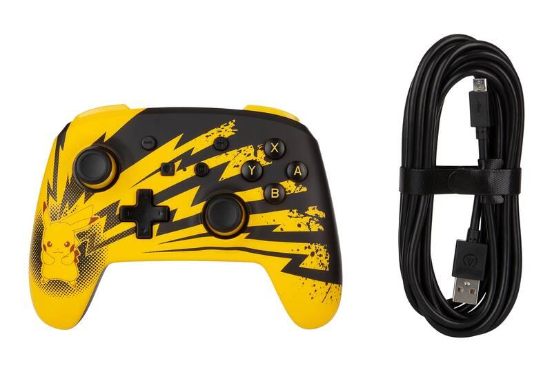 Gamepad PowerA Enhanced Wired pro Nintendo Switch - Pokémon: Pikachu Lightning