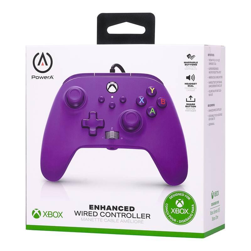 Gamepad PowerA Enhanced Wired pro Xbox Series XS - Royal Purple