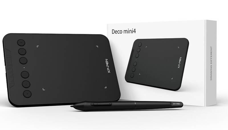 Grafický tablet XPPen Deco mini4 černý