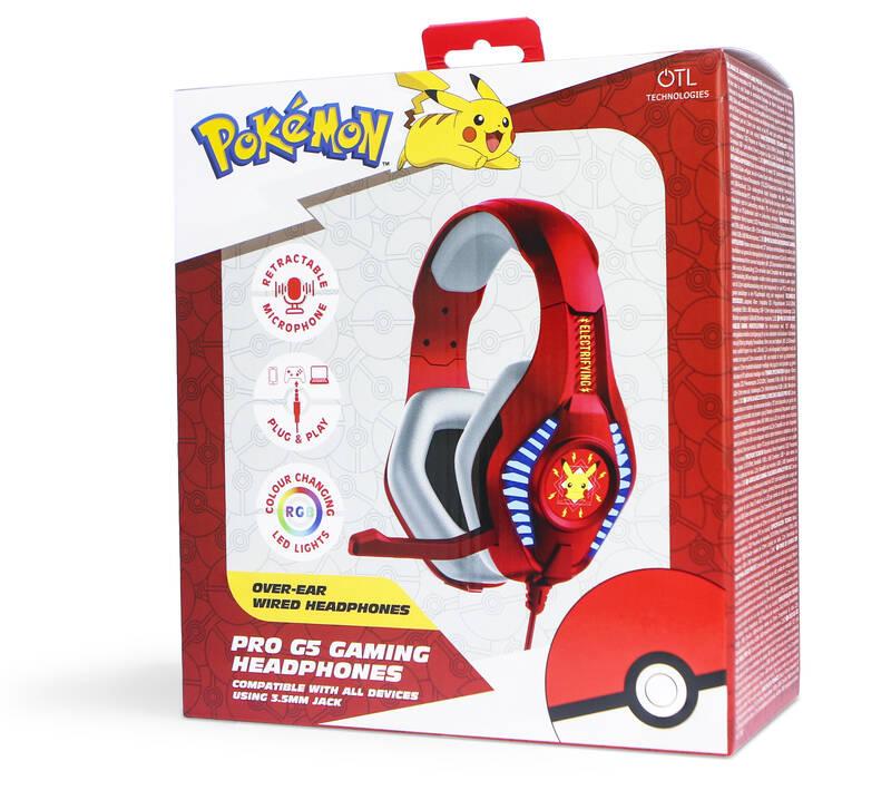 Headset OTL Technologies Pokémon electrifying PRO G5 červený