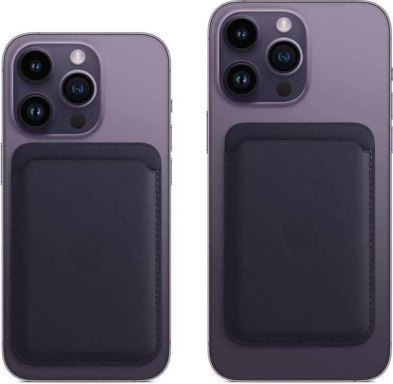 Kožená peněženka Apple s MagSafe k iPhonu - cihlově hnědá