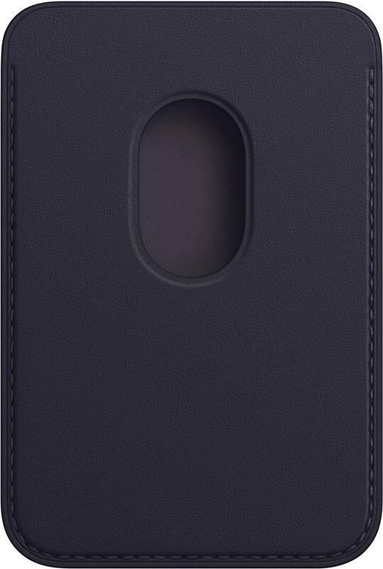 Kožená peněženka Apple s MagSafe k iPhonu - inkoustově fialová