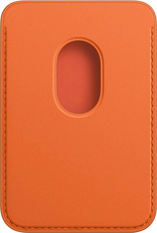 Kožená peněženka Apple s MagSafe k iPhonu - oranžová, Kožená, peněženka, Apple, s, MagSafe, k, iPhonu, oranžová