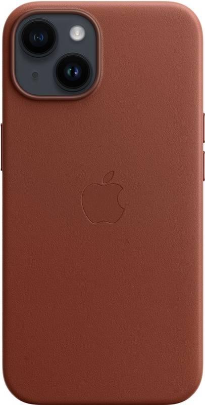 Kryt na mobil Apple Leather Case s MagSafe pro iPhone 14 - cihlově hnědý