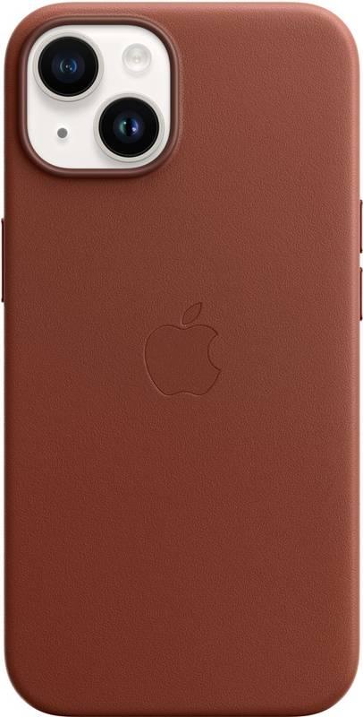 Kryt na mobil Apple Leather Case s MagSafe pro iPhone 14 - cihlově hnědý, Kryt, na, mobil, Apple, Leather, Case, s, MagSafe, pro, iPhone, 14, cihlově, hnědý