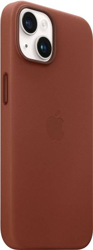 Kryt na mobil Apple Leather Case s MagSafe pro iPhone 14 - cihlově hnědý