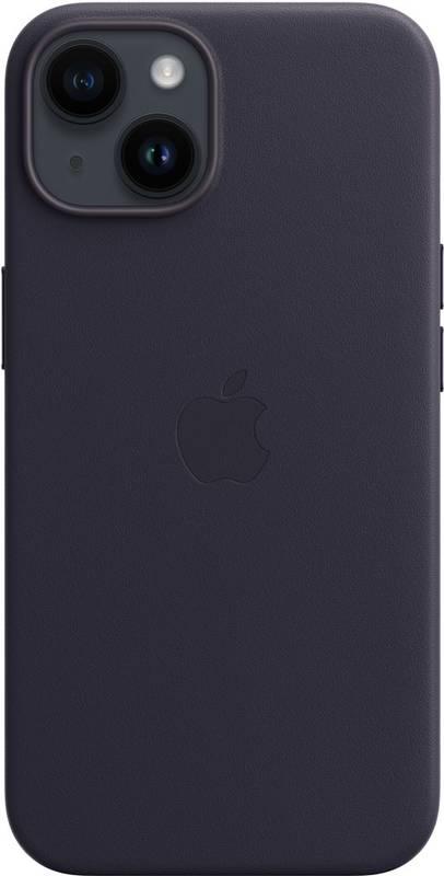 Kryt na mobil Apple Leather Case s MagSafe pro iPhone 14 - inkoustově fialový, Kryt, na, mobil, Apple, Leather, Case, s, MagSafe, pro, iPhone, 14, inkoustově, fialový