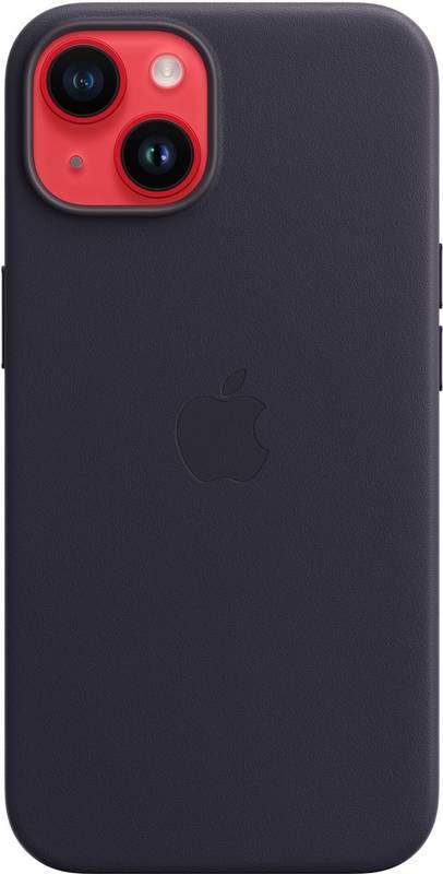 Kryt na mobil Apple Leather Case s MagSafe pro iPhone 14 - inkoustově fialový, Kryt, na, mobil, Apple, Leather, Case, s, MagSafe, pro, iPhone, 14, inkoustově, fialový