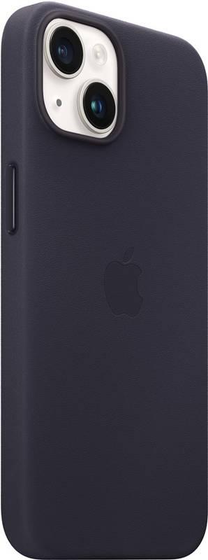 Kryt na mobil Apple Leather Case s MagSafe pro iPhone 14 - inkoustově fialový