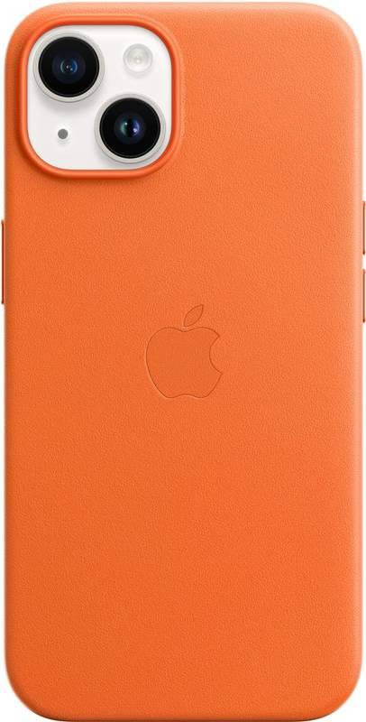 Kryt na mobil Apple Leather Case s MagSafe pro iPhone 14 - oranžový, Kryt, na, mobil, Apple, Leather, Case, s, MagSafe, pro, iPhone, 14, oranžový