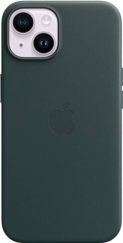 Kryt na mobil Apple Leather Case s MagSafe pro iPhone 14 - piniově zelený, Kryt, na, mobil, Apple, Leather, Case, s, MagSafe, pro, iPhone, 14, piniově, zelený