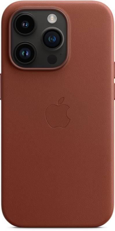 Kryt na mobil Apple Leather Case s MagSafe pro iPhone 14 Pro - cihlově hnědý