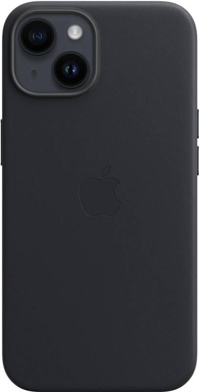 Kryt na mobil Apple Leather Case s MagSafe pro iPhone 14 - temně inkoustový
