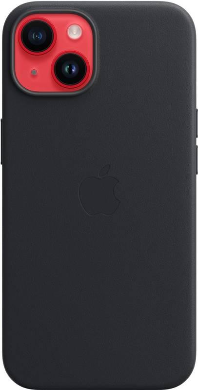 Kryt na mobil Apple Leather Case s MagSafe pro iPhone 14 - temně inkoustový, Kryt, na, mobil, Apple, Leather, Case, s, MagSafe, pro, iPhone, 14, temně, inkoustový