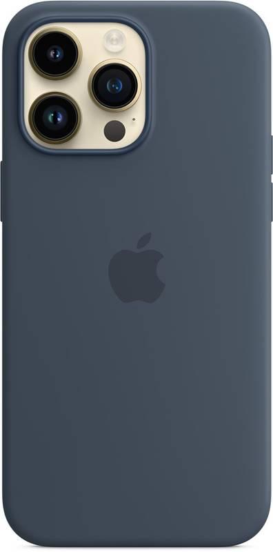 Kryt na mobil Apple Silicone Case s MagSafe pro iPhone 14 Pro Max - bouřkově modrý, Kryt, na, mobil, Apple, Silicone, Case, s, MagSafe, pro, iPhone, 14, Pro, Max, bouřkově, modrý