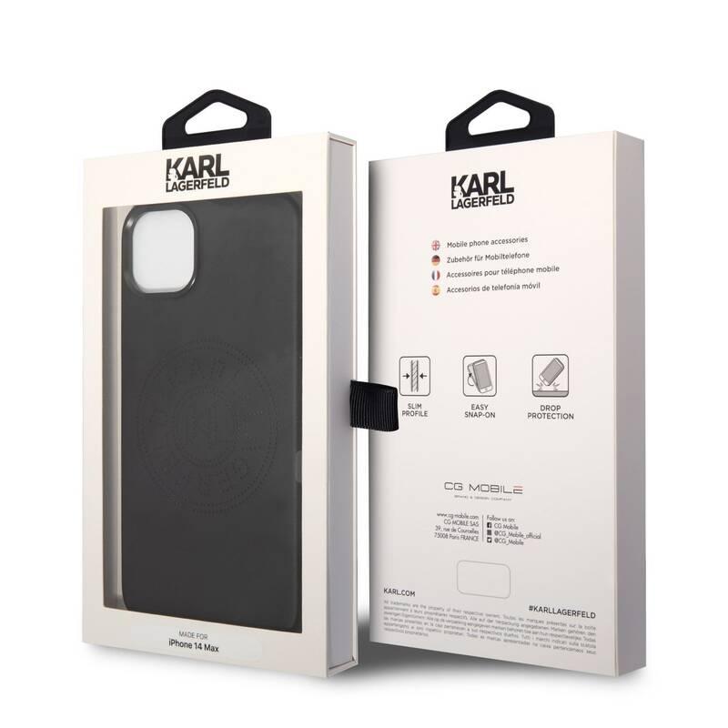 Kryt na mobil Karl Lagerfeld Leather Perforated Logo na Apple iPhone 14 Plus černý