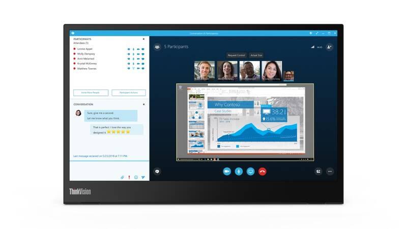 Monitor Lenovo ThinkVision M14d černý