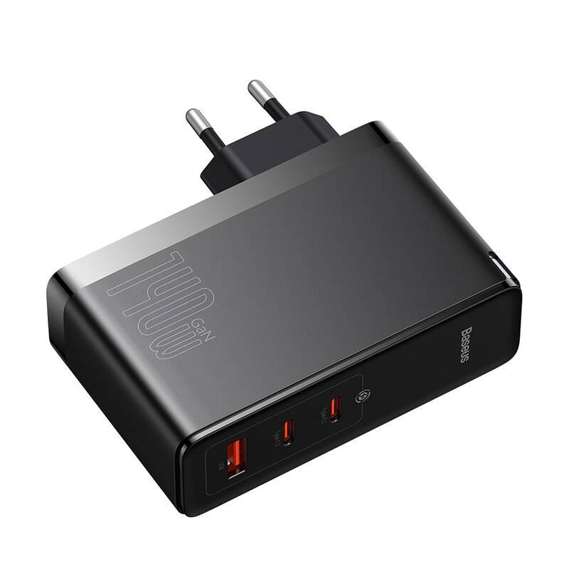 Nabíječka do sítě Baseus GaN5 Pro, 2x USB-C USB-A 140W černá