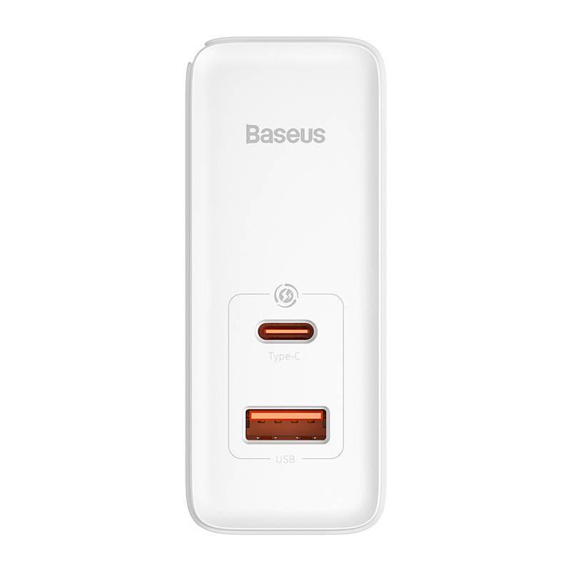 Nabíječka do sítě Baseus GaN5 Pro, USB-C USB-A 100W bílá
