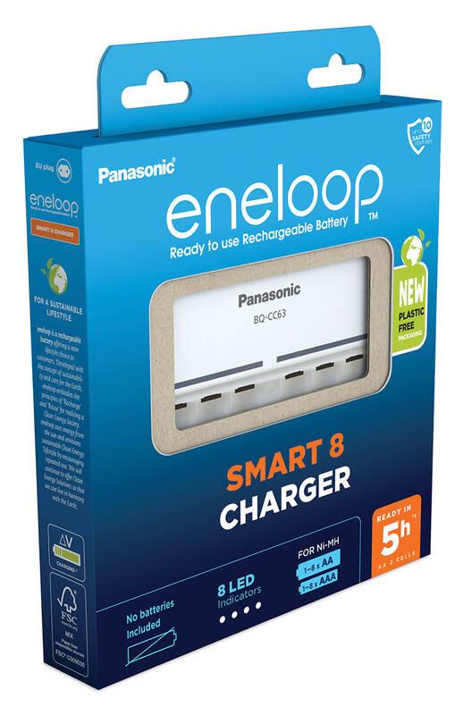 Nabíječka Panasonic Eneloop Smart-Charger pro AA x 1-8 Baterii AAA x 1-8 Baterii