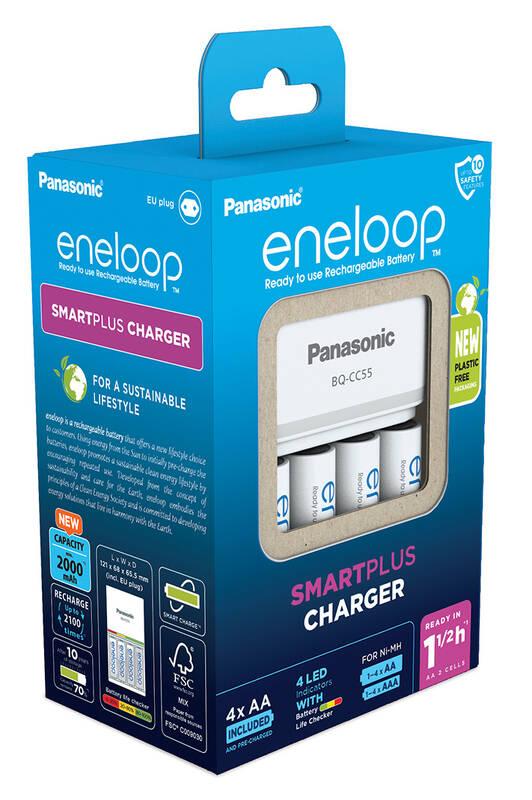 Nabíječka Panasonic Eneloop Smart-Quick Charger pro AA,AAA 4x Panasonic Eneloop 2000mAh, Nabíječka, Panasonic, Eneloop, Smart-Quick, Charger, pro, AA,AAA, 4x, Panasonic, Eneloop, 2000mAh