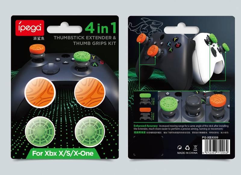 Opěrky pro palce iPega XBX009A pro Xbox ovladač, 4ks červený zelený