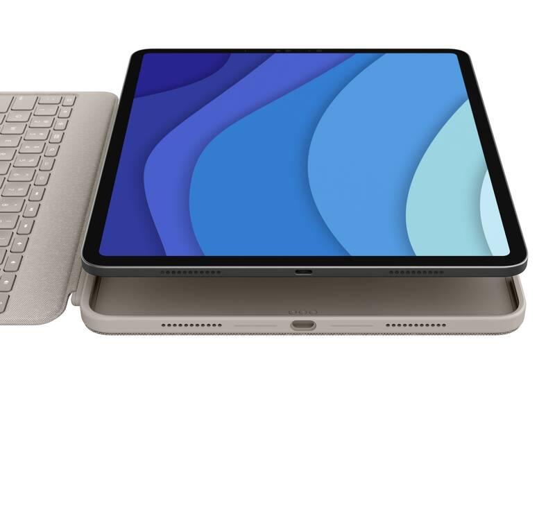 Pouzdro na tablet Logitech Combo Touch na Apple iPad Pro 12,9" US béžové